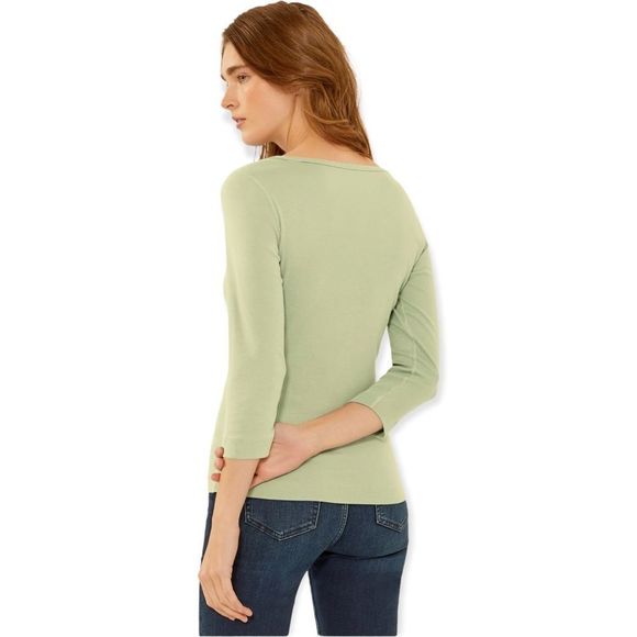 Essential Heritage Knit British Tee in Laurel Green - Picture 4 of 4